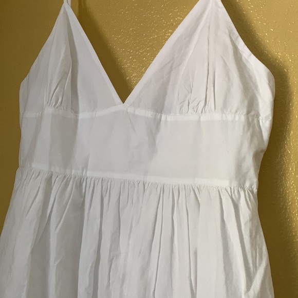 ZARA WHITE MINI
BOHEMIAN COTTAGE CORE EYELET 
MINI SUNDRESS- SIZE LARGE- - Picture 3 of 9